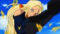 Super 17 with Android 18 absorbed in Super Dragon Ball Heroes God Mission 5 trailer