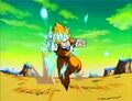 Super Saiyan Goku deflects Meta-Cooler's Finger Blitz Barrage