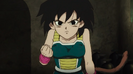 Gine angrily shouts at Bardock in Broly