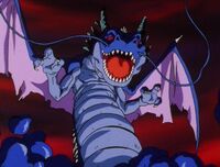 O dragão de fumaça aparece
