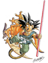 Artwork of Goku by Akira Toriyama (Daizenshuu 1)