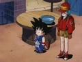 Goku and Bulma agree to help liberate the village