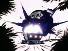 The Capsule Corporation ship explodes