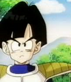 Gohan waits for news of his father, who is battling Frieza on Namek