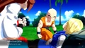 Android 21 with Krillin and injured Android 18