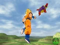 Super Saiyan Goku follows Lord Slug