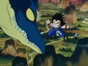 Goku attacks pterodactyl