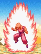 Krilin con el Kaio-ken en Dragon Ball Z: Super Sonic Warriors
