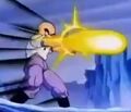 Krillin fires Ki Blasts at Super Android 13