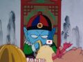 Pilaf eating dinner