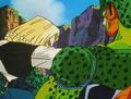 Android 18 attacks Semi-Perfect Cell