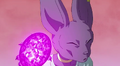 Beerus fires a Ki Blast while sneezing in Resurrection ‘F’