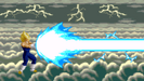 Vegeta fires his Final Flash in Super Butōden 3