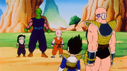 Nappa e Vegeta contro Piccolo, Crilin e Gohan