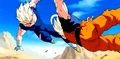 SSJ2 battle.jpg (55 KB) Vegeta dodges Goku's attack