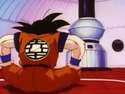 Goku exhausted from training