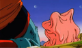 Kid Buu envelops Grand Supreme Kai, absorbing him