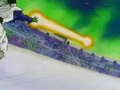 Pikkon fires a Homing Energy Wave at Goku