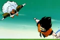Jeice and Ginyu (in Goku's body) flying