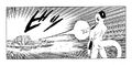 Frieza firing his Death Beam at Dende in the manga