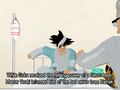 Goku at the hospital in a cutscene