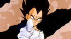 Vegeta prepares his finger attack against Appule's race soldiers