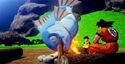 DBZ Kakarot Cooking By Campfire Goku and Gohan roasting a Giant Fish (Saiyan Saga Episode 1)