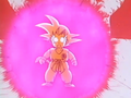 Goku struck by the Devilmite Beam