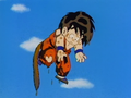 Goku covered in mud after getting out of a swamp
