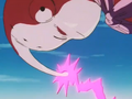 Mr. Buu firing a Chocolate Beam at Pan