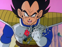 Vegeta crushes his scouter (the infamous "Over 9000!" scene)