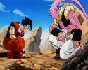 Gohan falls to Buu's overwhelming powers