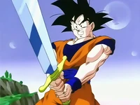 Son Goku con la Espada Zeta.