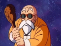 Roshi, once again stunned by Goku's amazing power