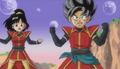 The Saiyan Heroine and Hero prepare to transform