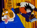 Goku beats up the hooligans that ganged up on Konkichi