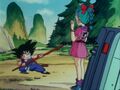 Goku and Bulma meeting face to face