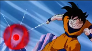 Goku siendo perseguido