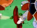 A Warrior-type Namekian kicks his enemies