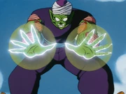 Piccolo attacking Goku