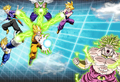 Z Fighters attack Broly