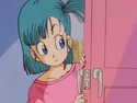 Bulma asks Goku who he's talking to