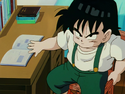 Kid Gohan angry at Mr. Shu