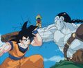 Goku fights Android 14