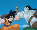 Goku fights Android 14