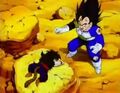 Vegeta in front of Gohan