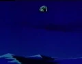 Earth's wounded heroes fly over the sea as their ship heads for the hospital