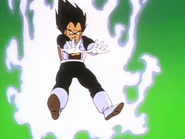 Vegeta apunto de lanzar su Cañón Explosión Final.