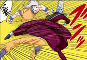 Goku spars with Whis