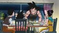 Goku with his family in Yo! Son Goku and His Friends Return!!